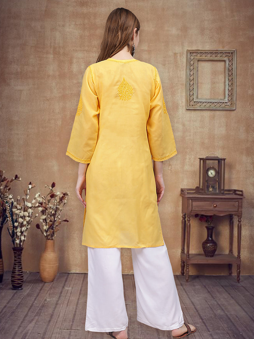 Seva Chikan Hand Embroidered Cotton Lucknowi Chikankari Kurta