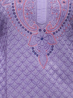 Load image into Gallery viewer, Seva Chikan Hand Embroidered Purple Cotton Lucknowi Chikan Kurti-SCL0287
