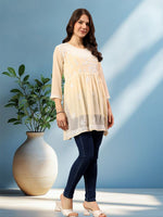 Load image into Gallery viewer, Seva Chikan Hand Embroidered Georgette Lucknowi Chikan Top
