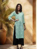 Load image into Gallery viewer, Seva Chikan Hand Embroidered Cotton Lucknowi Chikankari Kurta
