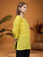 Load image into Gallery viewer, Seva Chikan Hand Embroidered Cotton Lucknowi Chikan Top
