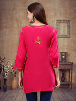 Load image into Gallery viewer, Seva Chikan Hand Embroidered Cotton Lucknowi Chikankari Top
