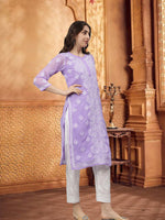 Load image into Gallery viewer, Seva Chikan Hand Embroidered Georgette Lucknowi Chikankari Kurta With Slip