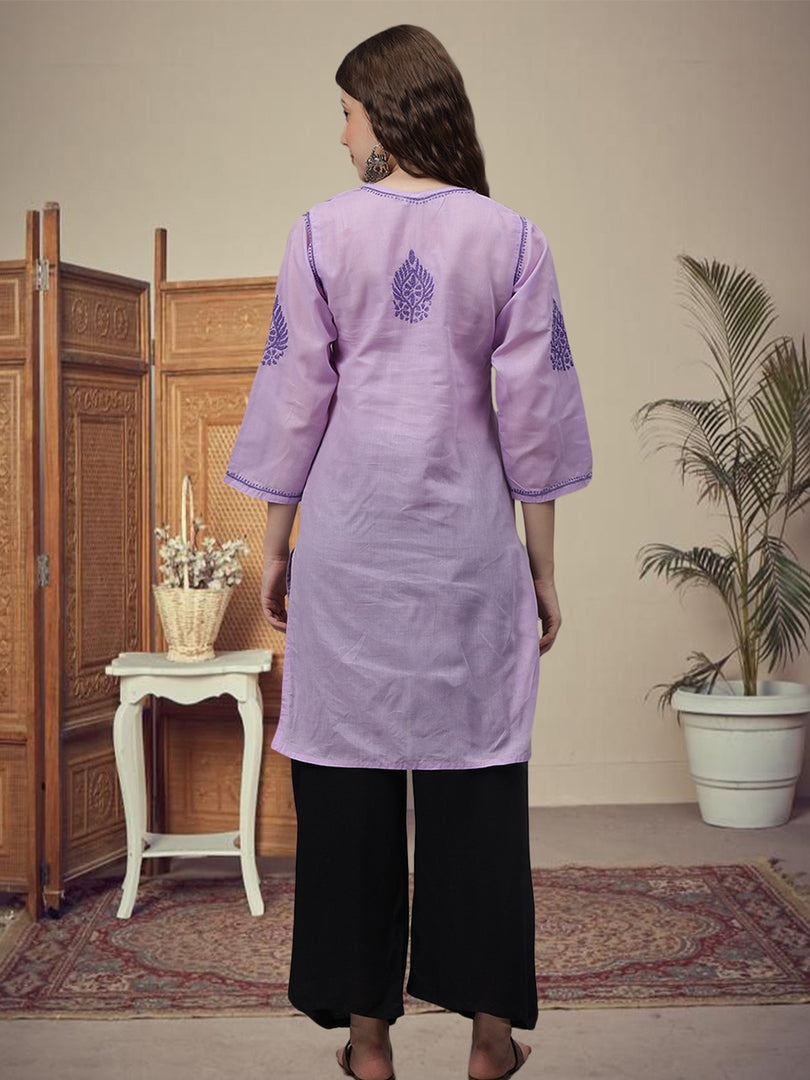 Seva Chikan Hand Embroidered Cotton Lucknowi Chikankari Kurta