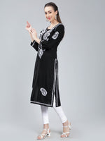 Load image into Gallery viewer, Seva Chikan Hand Embroidered Rayon Lucknowi Chikankari Kurta
