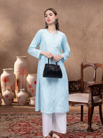 Load image into Gallery viewer, Seva Chikan Hand Embroidered Cotton Lucknowi Chikankari Kurta
