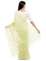 Load image into Gallery viewer, Seva Chikan Hand Embroidered Green Georgette Lucknowi Saree-SCL1984
