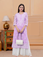 Load image into Gallery viewer, Seva Chikan Hand Embroidered Georgette Lucknowi Chikankari Kurta With Inner
