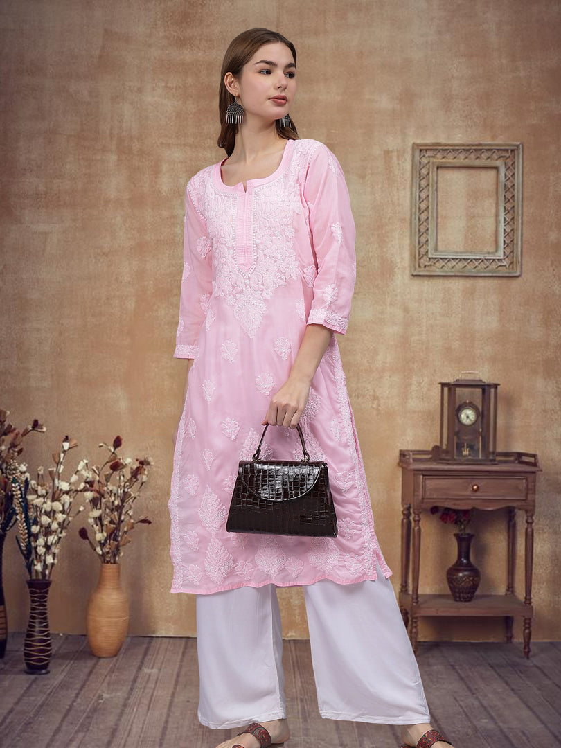 Seva Chikan Hand Embroidered Cotton Lucknowi Chikankari Kurta