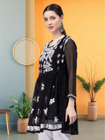 Load image into Gallery viewer, Seva Chikan Hand Embroidered Georgette Lucknowi Chikan Top