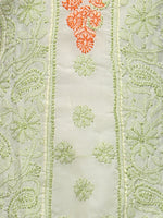 Load image into Gallery viewer, Seva Chikan Hand Embroidered Light Green Cotton Lucknowi Chikan Kurti-SCL0610