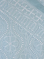 Load image into Gallery viewer, Seva Chikan Hand Embroidered Grey Cotton Lucknowi Chikan Kurti SCL1225
