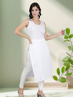 Load image into Gallery viewer, Seva Chikan Long Slips Combo of White (Pack of 2)