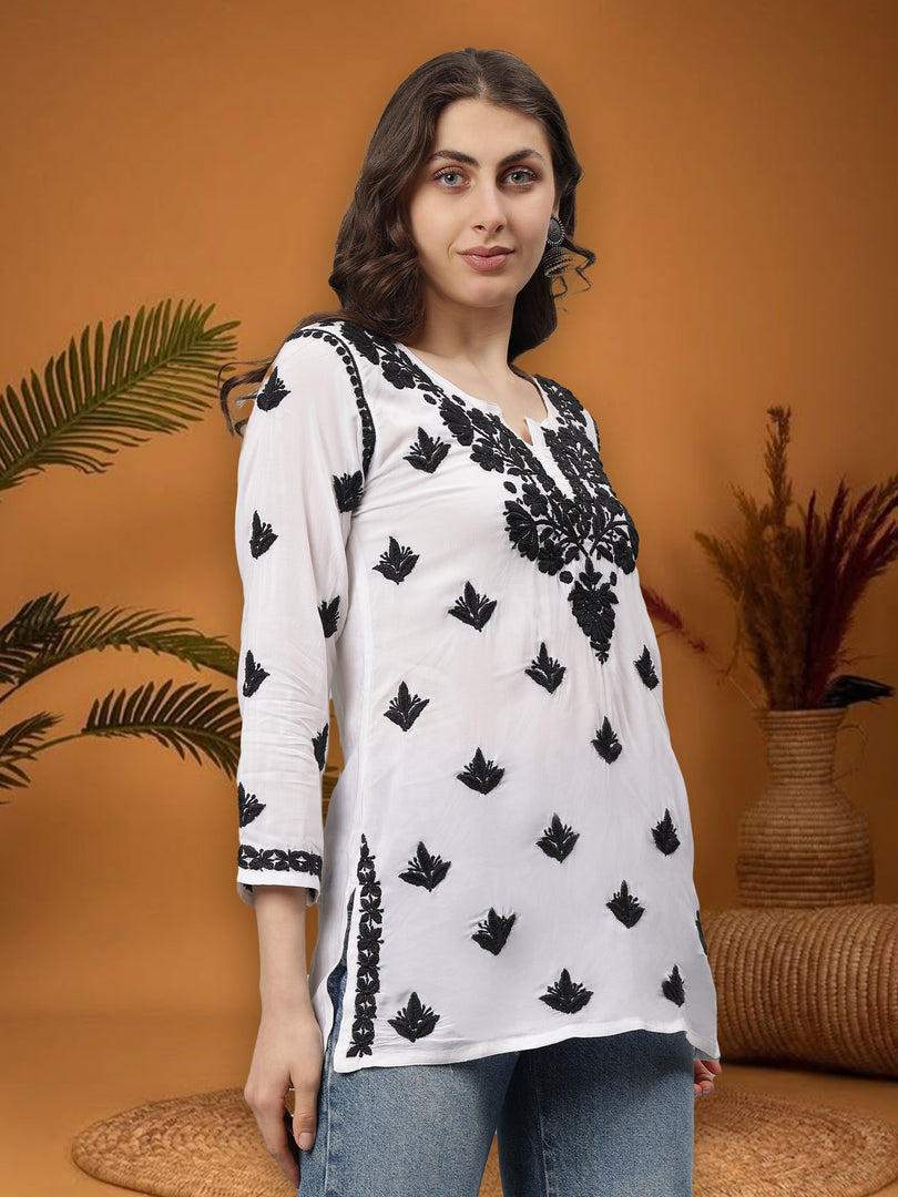 Seva Chikan Hand Embroidered Modal Lucknowi Chikan Top