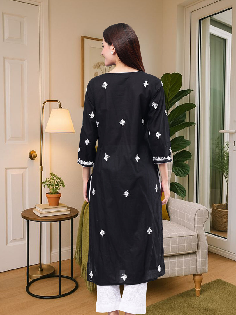 Seva Chikan Hand Embroidered Cotton Lucknowi Chikankari Kurta