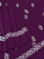 Load image into Gallery viewer, Seva Chikan Hand Embroidered Wine Georgette  Lucknowi Chikankari Unstitched Suit Piece-SEV15040