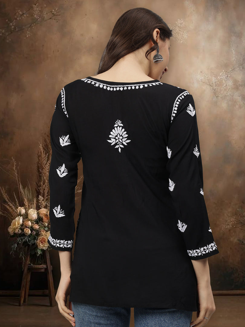 Seva Chikan Hand Embroidered Modal Lucknowi Chikan Top