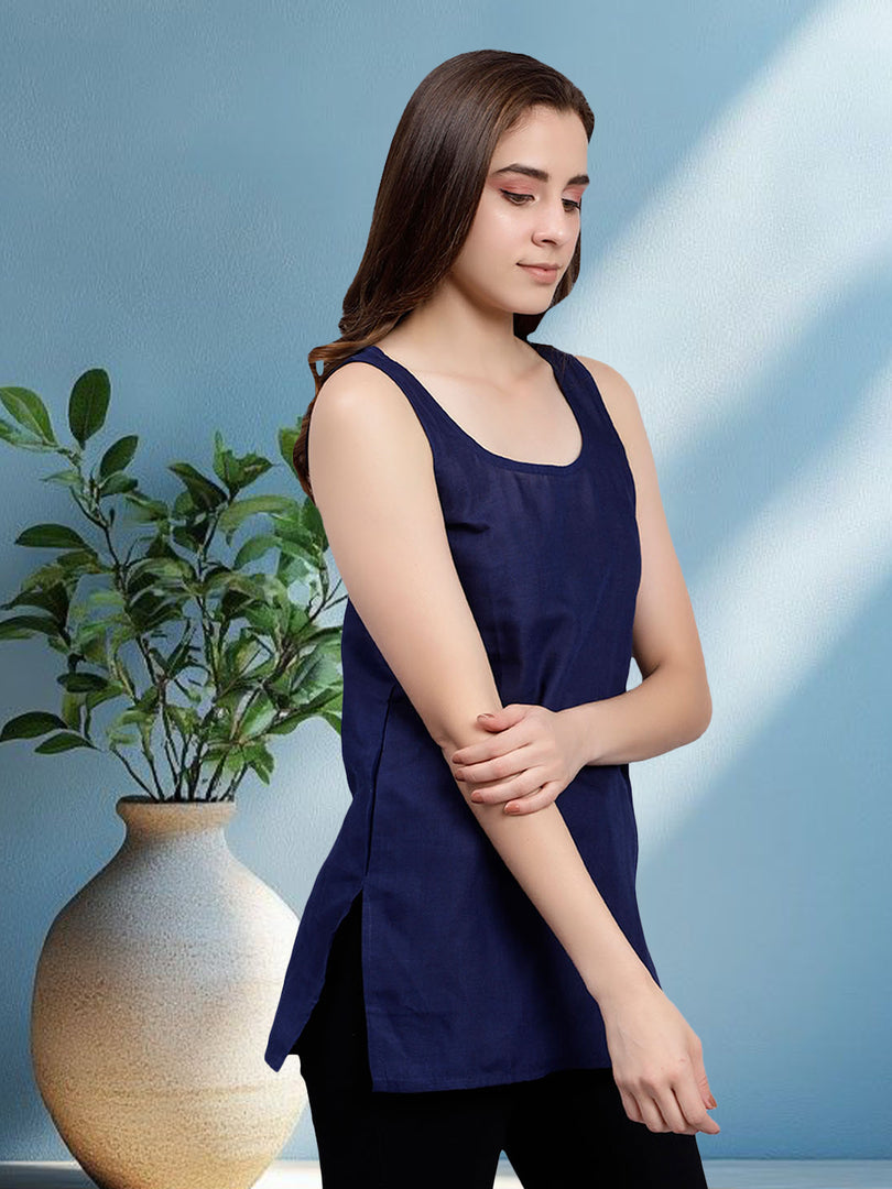 Seva Chikan Short Slips Combo of White (Pack of 2)