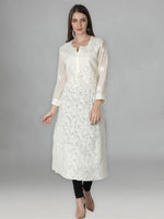 Load image into Gallery viewer, Seva Chikan Hand Embroidered Cotton Lucknowi Chikan Kurta
