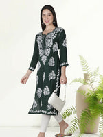 Load image into Gallery viewer, Seva Chikan Hand Embroidered Modal Cotton Lucknowi Chikankari Kurta