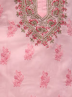 Load image into Gallery viewer, Seva Chikan Hand Embroidered Pink Cotton Lucknowi Chikan Kurta-SCL0647