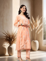 Load image into Gallery viewer, Seva Chikan Hand Embroidered Cotton Lucknowi Chikankari Kurta Set