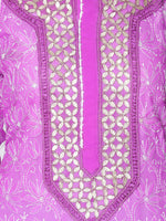 Load image into Gallery viewer, Seva Chikan Hand Embroidered Purple Georgette Lucknowi Chikan Kurti SCL1077
