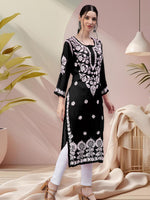 Load image into Gallery viewer, Seva Chikan Hand Embroidered Modal Cotton Lucknowi Chikankari Kurta