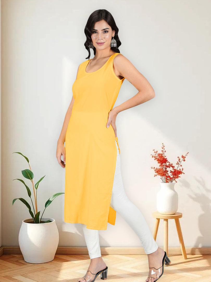 Seva Chikan Long Slips Combo of White (Pack of 2)