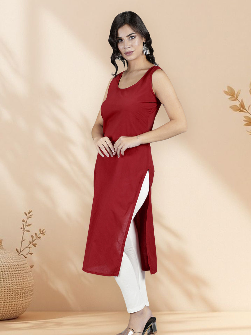 Seva Chikan Long Slips Combo Of Black (Pack of 2)