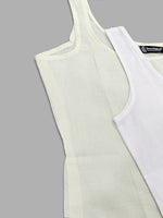 Load image into Gallery viewer, Seva Chikan Long Slips Combo of White (Pack of 2)