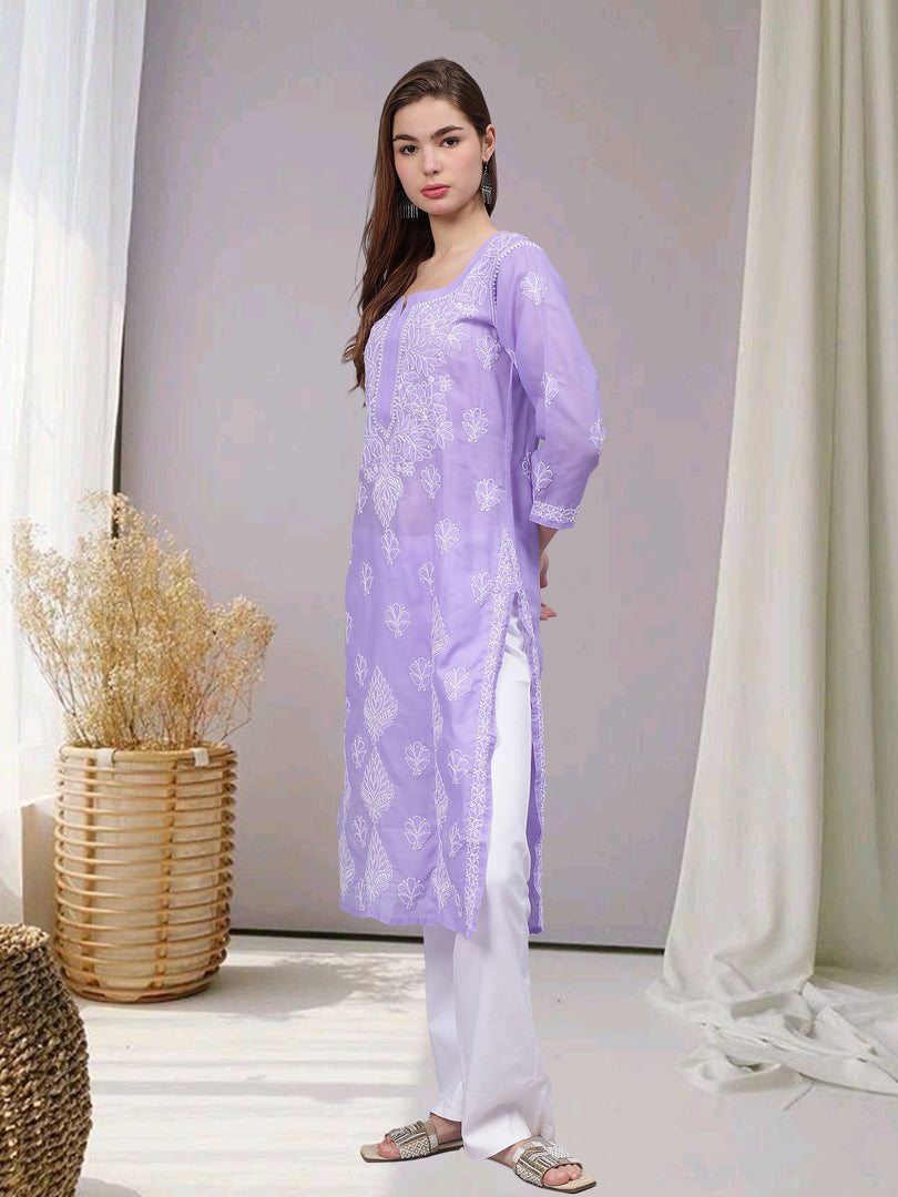 Seva Chikan Hand Embroidered Cotton Lucknowi Chikankari Kurta
