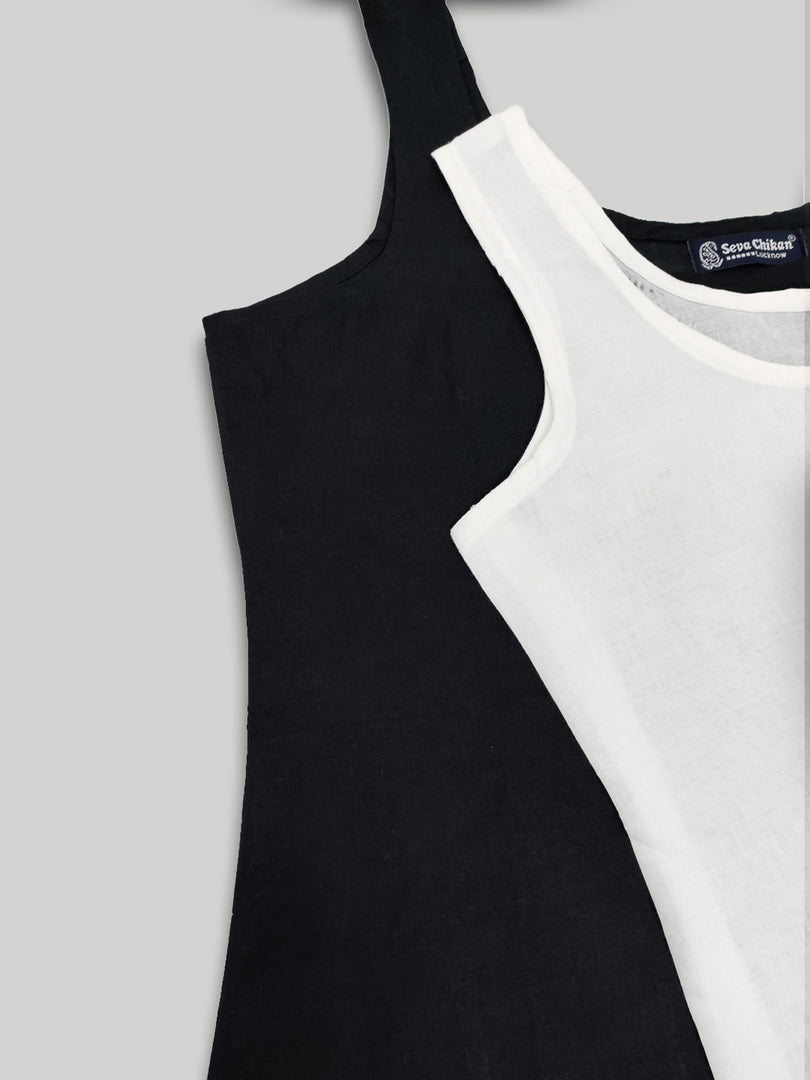 Seva Chikan Short Slips Combo of Black (Pack of 2)