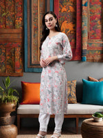 Load image into Gallery viewer, Seva Chikan Hand Embroidered Cotton Lucknowi Chikankari Kurta