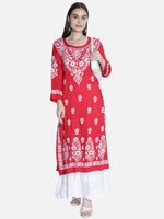 Load image into Gallery viewer, Seva Chikan Hand Embroidered Modal Cotton Lucknowi Chikankari Kurta
