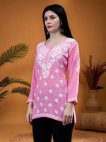 Load image into Gallery viewer, Seva Chikan Hand Embroidered Rayon Lucknowi Chikankari Top