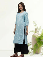 Load image into Gallery viewer, Seva Chikan Hand Embroidered Cotton Lucknowi Chikankari Kurta