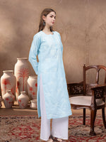 Load image into Gallery viewer, Seva Chikan Hand Embroidered Cotton Lucknowi Chikankari Kurta