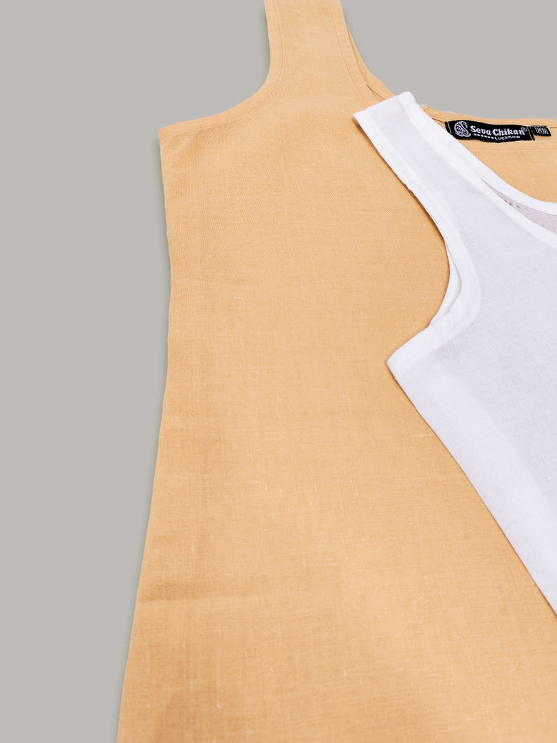 Seva Chikan Short Slips Combo of White (Pack of 2)