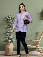 Load image into Gallery viewer, Seva Chikan Hand Embroidered Terivoil Cotton Lucknowi Chikankari Top