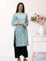 Load image into Gallery viewer, Seva Chikan Hand Embroidered Cotton Lucknowi Chikankari Kurta