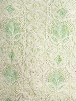 Load image into Gallery viewer, Seva Chikan Hand Embroidered Light Green Georgette Chikankari Unstitched Kurti Piece SCL1139
