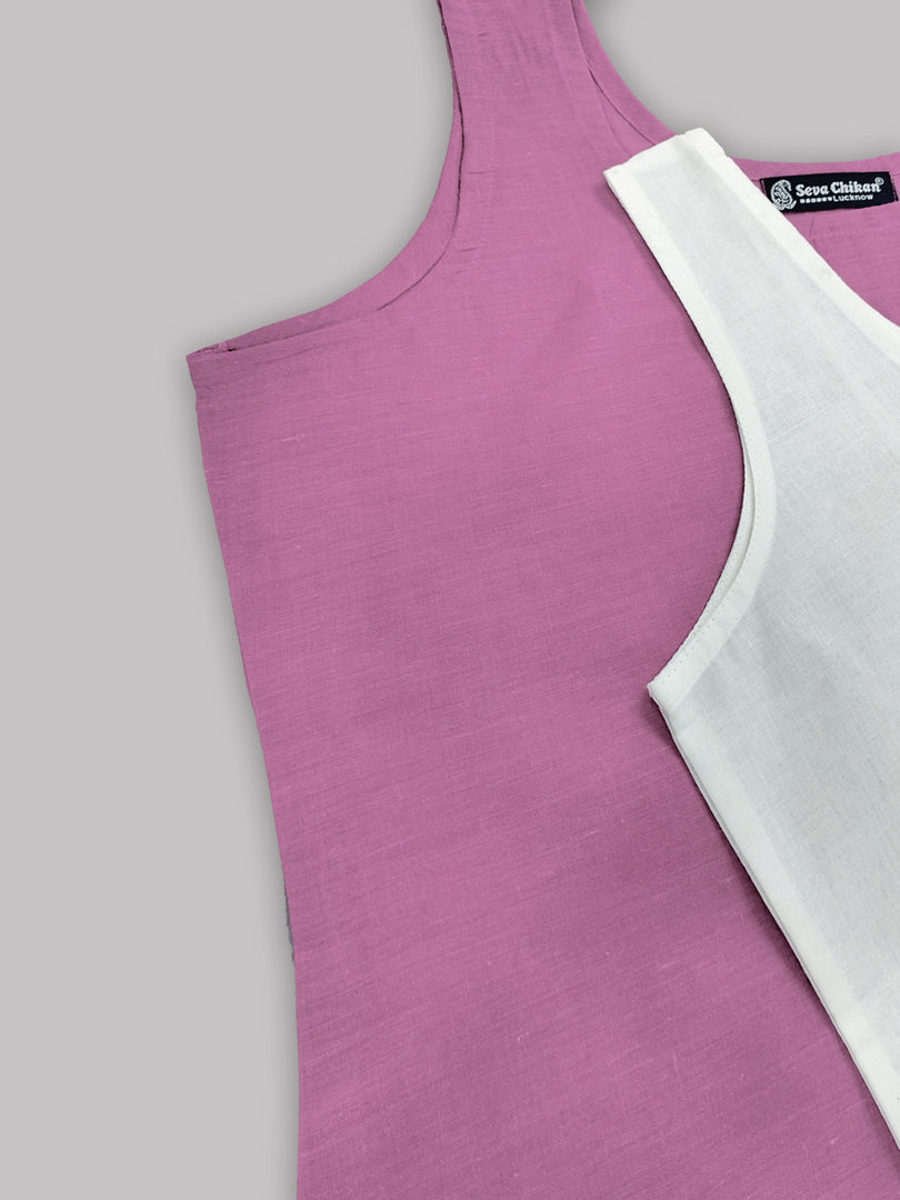 Seva Chikan Long Slips Combo of White (Pack of 2)