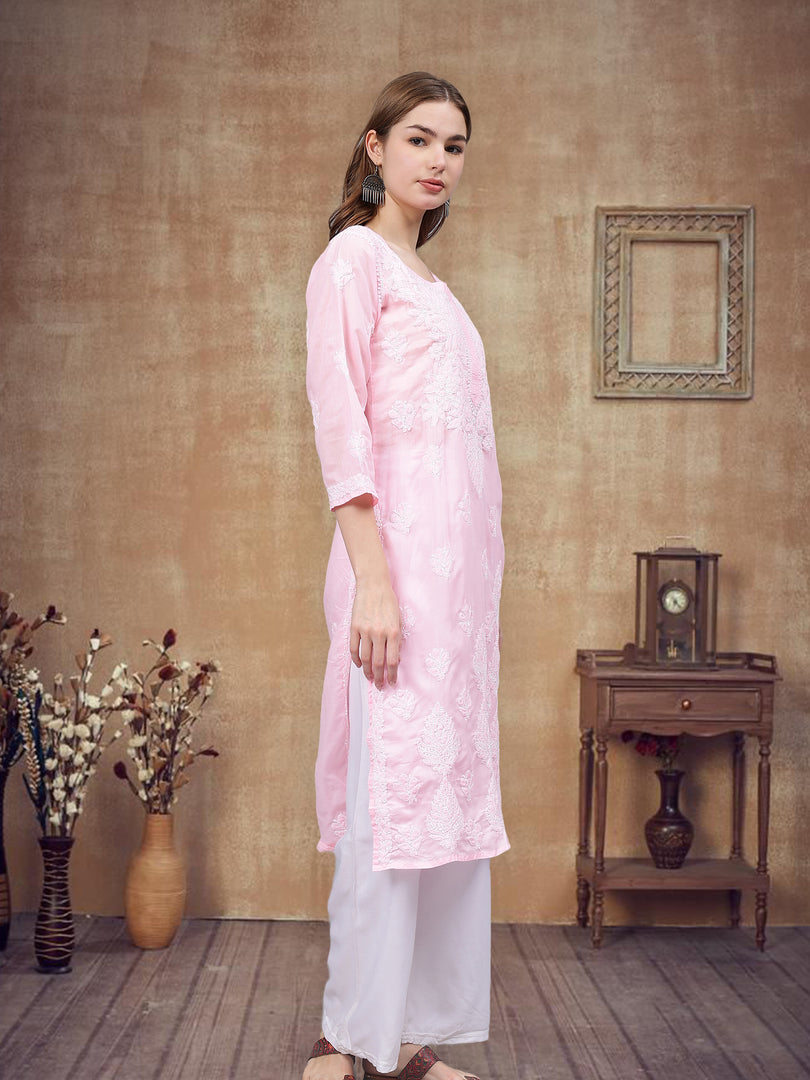 Seva Chikan Hand Embroidered Cotton Lucknowi Chikankari Kurta