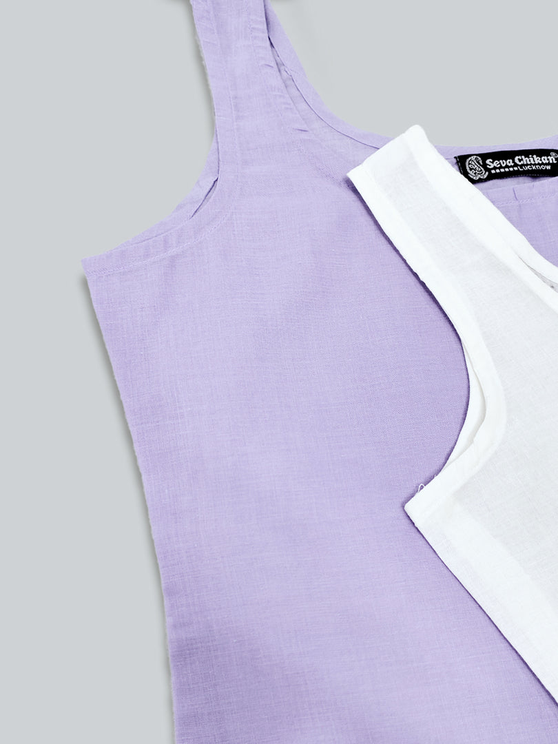 Seva Chikan Short Slips Combo of White (Pack of 2)