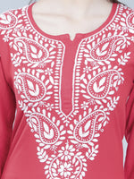 Load image into Gallery viewer, Seva Chikan Hand Embroidered Rayon Lucknowi Chikankari Kurta
