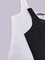 Load image into Gallery viewer, Seva Chikan Short Slips Combo of White (Pack of 2)