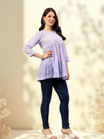 Load image into Gallery viewer, Seva Chikan Hand Embroidered Terivoil Cotton Lucknowi Chikan Top