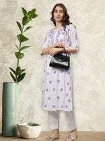 Load image into Gallery viewer, Seva Chikan Hand Embroidered Cotton Chikankari kurta