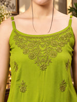 Load image into Gallery viewer, Seva Chikan Hand Embroidered Rayon Lucknowi Chikan Top